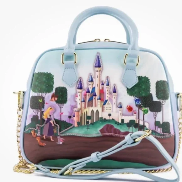 Disney Sleeping Beauty Castle Loungefly Crossbody Bag - Picture 4 of 10